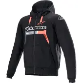 Alpinestars Chrome Ignition Hoodie Zwart Rood Fluo Maat 2XL