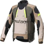 Alpinestars Halo Drystar Jas Donker Kaki Zand Fluo Geel Maat 2XL