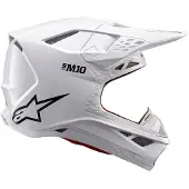 Alpinestars Supertech S-M10 Solid Helm Ece 22.06 Wit Glanzend Maat XL