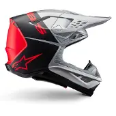 Alpinestars Supertech S-M10 Flood Helm Ece 22.06 Zilver Zwart Oranje Fluo M&G Maat M