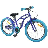 vidaXL Kinderfiets, 22 inch, geschikt voor kinderen van 7-12 jaar, donkerblauw