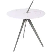 Weltevree | Sundial Table | Koffietafel Rond Zonnewijzer | Bijzettafel Tuin, Tuintafel, Salontafel Buiten | Aluminium Staal Gepoedercoat | Rietgroen RAL 6013