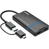 Microconnect MC-USB3.1CHDMIX2-2IN1 video kabel adapter 0,12 m USB Type-C HDMI