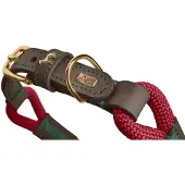 Hunter Halsband Malia - Hondenhalsband - 65 cm Wijnrood Donkerbruin L