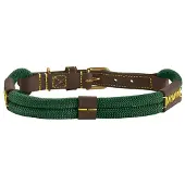 Hunter Halsband Malia Donkergroen&Donkerbruin - Hondenhalsband - 65 cm