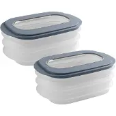 Sunware Sigma Home vleeswarendoos - Set van 2 - Transparant/Blauw