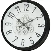 Noname Wandklok 50 cm met roterend uurwerk Kunststof Zwart