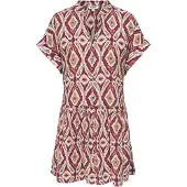 ONLY Blousejurk 'ONLELODY' cognac / greige / donkerrood / wit