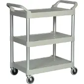 Rubbermaid -servicewagen Utility Cart, 3 verdiepingen, open uitvoering, tot 90 kg, platina