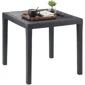 Dmora Angelico - Buiten Tafel, 79x79x72h cm Antraciet, 4 Zitplaatsen, Italy