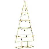 vidaXL Metalen kerstboom met standaard Goud 90 cm Poedercoated staal