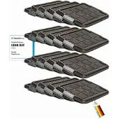 Novaliv 20x vervangingsdeksels 28-40 liter met clipsluiting 61x40 cm antraciet