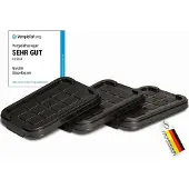 Novaliv 3x vervangingsdeksels 2 liter met clipsluiting 19x14 cm antraciet