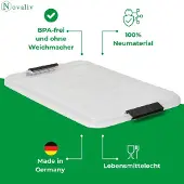 Novaliv , 5 reserve deksels voor containers van 28-40 liter met clipsluiting, afmetingen 61x40 cm, transparant