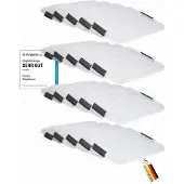 Novaliv 20x vervangingsdeksels 27 liter met clipsluiting 46,5x36,5 cm transparant