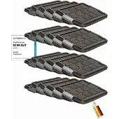 Novaliv , 20 reserve deksels voor 27 liter containers met clipsluiting, afmetingen 46,5x36,5 cm, antracietkleurig
