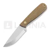 Brisa Necker 70 Scandi neck knife, mustard micarta, kydex