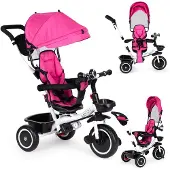 Ecotoys Driewieler met draaibare stoel (360 graden), roze, merk