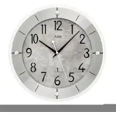 AMS - 5590 - Wandklok Radiogestuurd - 31cm - zilveroptiek - met duidelijke cijfers