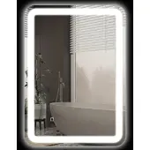 HOMCOM Bathroom Mirror-Gehard glas-90L x 70B x 4H cm-Zilver