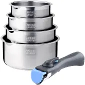 Arthur Martin RVS kookset, 5-delig, met afneembaar handvat, AM7457