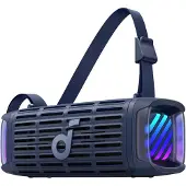 Soundcore D5100030, 50W, Draadloze, stereo-draagbare speaker, blauw, waterdicht, meer informatie