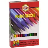 Koh-I-Noor progresso set de crayons de couleur sans bois (set de 24) 8758024007pz