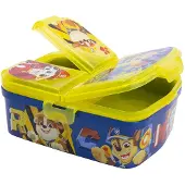 Stor PAW Patrol Kinderlunchbox – Broodtrommel met 4 vakken voor kinderen vanaf 4 jaar - Vaatwasserbestendig & BPA-vrij - Geel/Blauw