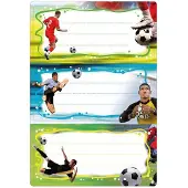 Herma Schooletiketten voetbal, glitters - 10 stuks