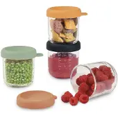 Beaba Bewaarpotjes Glas 250ml Color Mix 4st