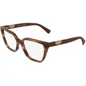 Longchamp LO2785 55/16/140 Gestreepte bruine Acetaat VROUW LO2785