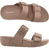 Holster Skyhigh vegan slippers dames podologisch goedkeurd waterproof platform badslippers natural