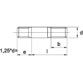 Kobout Tapeind Din939 1,25Xd 5.8 Zwart M6X25 - 200 stuks