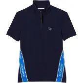 Lacoste Heren Ritssluiting Polo Shirt (Marineblauw)