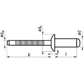 Master Popnagel Rvs/Rvs 1051 3,2X8Mm 500