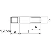 Kobout Tapeind Din939 1,25Xd 5.8 Zwart M10X20 - 100 stuks
