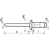 Stanley Popnagel Aluminium/staal 1001 Multigrip 4,8x12mm - 500 stuks