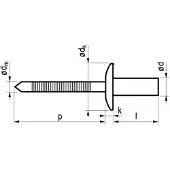 Master Popnagel Rvs/Rvs 1261 Dicht 4X9,5Mm 500