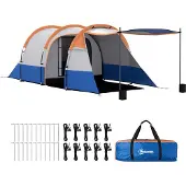 Outsunny -Campingzelt-Polyester, Fiberglas-420L x 200B x 150H cm-Orange
