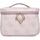 GUESS cosmetische tas Toiletry Train Case Orchid Logo oud roze