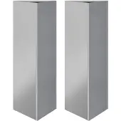 vidaXL Plantenbakken 2 st driehoek 30x26x75 cm gegalvaniseerd staal