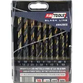 AWTOOLS Premium Serie - Boorbits voor Metaal - HSS M2 - 19-delig - 1,0-10,0mm