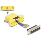 DeLOCK D-Sub 25 pin female to RJ12 female Assembly Kit yellow
