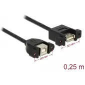 DeLOCK USB A naar USB B inbouw printerkabel -
