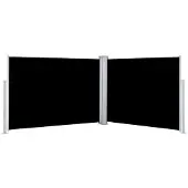 vidaXL Windscherm uittrekbaar 120x1000 cm zwart