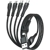 4smarts Kabel Usb-C Usb-A 4In1 1,2M Voor Telefoons Tablets Snel Opladen