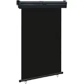 vidaXL Balkonscherm 125x250 cm zwart