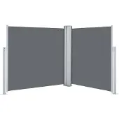 vidaXL Windscherm uittrekbaar 120x600 cm antraciet
