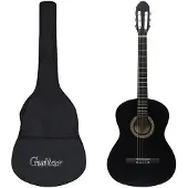 vidaXL 12-delige Gitaarset klassiek beginner 4/4 39" zwart