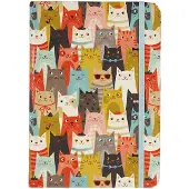 Peter Pauper Press compacte notitieboek - Cats - met elastieksluiting - 13x18 cm